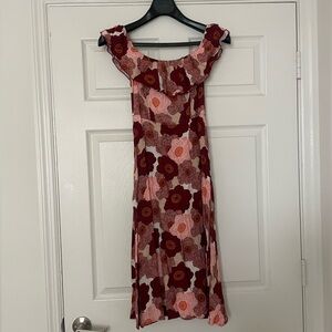 Kimchi Blue Floral Off-the-Shoulder Midi Dress